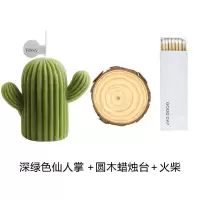 手工香薰蜡烛礼盒套装伴手礼ins拍照道具大豆蜡diy创意仙人掌蜡烛 仙人掌本色(海盐)