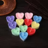 创意心形蜡烛浪漫生日表白求婚婚庆蜡烛熏香爱心情人烛光晚餐蜡烛 心形混色绿9个装