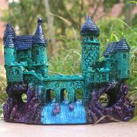 鱼缸城堡装饰造景别墅房子小楼房水族箱套餐鱼躲避屋海底造景城堡 小号93城堡