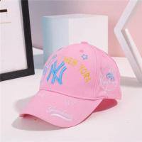 春秋儿童帽子男潮小孩男童女童棒球帽鸭舌帽夏季防晒嘻哈太阳帽 粉红色 3-10岁(头围45-54) 均码