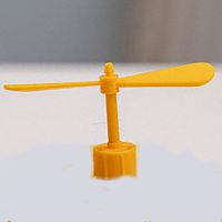 儿童帽子夏婴儿太阳帽竹蜻蜓宝宝渔夫帽网眼透气男女童防晒遮阳帽 黄色风车网帽配件3个 帽围46cm建议6-12个月