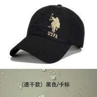 Polo保罗帽户外速干帽子男女鸭舌帽棒球帽防水透气登山钓鱼遮阳帽 (速干款)黑色/卡标