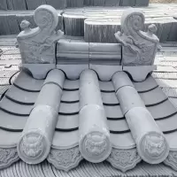 仿古瓦片屋顶青瓦片古建屋檐门头装饰瓦中式马头墙围墙小青瓦瓦片