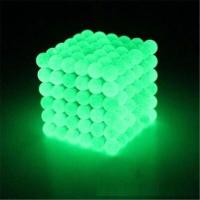 发光巴克球216颗3mm/5mm磁力球益智解压磁铁球魔力球成人儿童玩具 3MM荧光绿216颗+8颗+精装