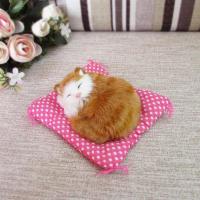 会叫仿真猫咪毛绒玩具仿真小动物模型玩偶公仔车饰送女友生日礼物 迷你会叫加菲猫无赠品