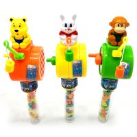 小乐蜂欢乐动物园动物钓鱼比赛儿童益智玩具压片糖果儿童趣味玩具 单支
