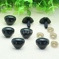 毛绒玩具眼睛麻点鼻子 DIY配件小狗麻鼻花鼻狐狸鼻狗鼻玩偶三角 黑色+垫片 9mm✘12mm(40)