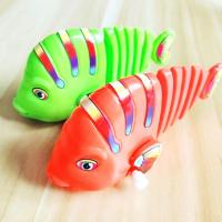 摇摆鱼发条上链会动的鱼小丑鱼摆尾巴彩色条纹鱼会跑的玩具鱼 【可指定颜色或随机】