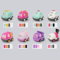 卡通回力惯性车1宝宝小汽车滑行玩具车0-2-3岁男孩女孩硅胶动物车 卡通城市声光惯性车(1只随机装