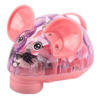 电动小老鼠3D灯光投影发光音乐万向行走仿真动物儿童男宝宝玩具车 投影老鼠1个装【送电池】