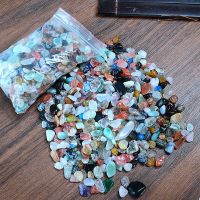 碎水晶 黄水晶碎石碎晶 水晶球 聚宝盆招财碎水晶石 水晶琉璃 1七彩水晶100克