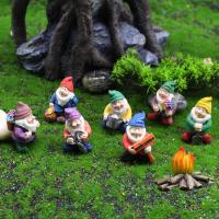 外贸七个小矮人微景观摆件苔藓装饰品花园精灵工艺品人物盆景配件 小矮人随机一个