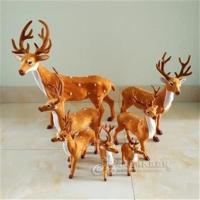 内蒙古特产仿真梅花鹿 毛绒玩具 家居摆设摆件 仿真皮毛小动物 6号