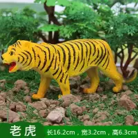 仿真野生动物模型老虎长颈鹿狮子河马大猩猩大象熊猫森林儿童玩具 老虎