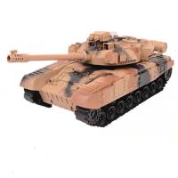 儿童遥控车坦克玩具遥控汽车军事模型军绿色电动装甲男孩女孩玩具 不带遥控[沙漠坦克] 电池自备