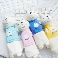 铅笔袋动物毛绒小可爱文具盒狗狗卡通女孩玩偶小狗创意多功能 兔子单个随机发