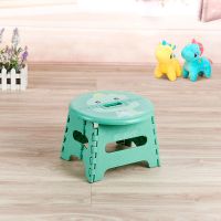 瀛欣加厚折叠凳子塑料便携式家用小板凳卡通创意儿童矮凳成人户外 小号 恐龙