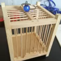 蝈蝈笼蝈蝈小方笼竹笼蝈蝈笼油子笼鸣虫用品 一个