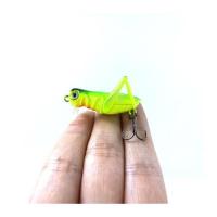 昆虫路亚饵蚂蚱假饵蝗虫拟饵蝈蝈仿生饵青鱼草鱼鲢鱼鲤鱼淡水家鱼 (小号4克)绿色 1只