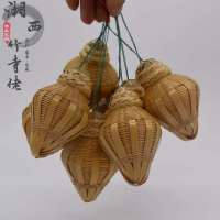 精致竹编装蚱蜢蚂蚱蝈蝈蛐蛐蟋蟀昆虫有盖笼鸟笼配件笼子虫具特惠 刷清漆