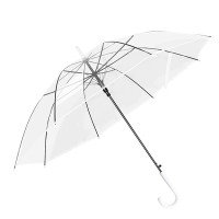 欣贵坊网红折叠长柄透明伞森系彩色雨伞颜色随机XGF-6213