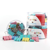 欣贵坊飞亿得长尾夹试卷文件票据燕尾夹多功能书夹中号19mm*40个XGF-6148