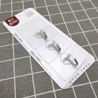 欣贵坊妙宁强力称重魔力纳米粘胶门后粘钩吸卡包装无痕强力亚克力胶透明挂钩三个吸卡装