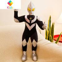 可爱创意奥特曼毛绒玩具公仔大号男孩睡觉抱枕玩偶儿童节生日礼物真智力 泰罗奥特曼黑色 70厘米[舒适面料,送奥特曼贴纸动漫