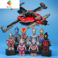 兼容奥特曼拼装玩具6男孩7岁泽塔迪迦超人智力积木人偶仔飞船真智力 奥特曼8合1飞船动漫