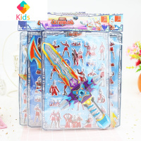 儿童赛罗迪迦奥特曼立体超人3d奥特曼贴画防水小贴贴纸奖励粘贴纸真智力 奥特曼武器套餐:全套4款动漫