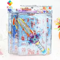 儿童赛罗迪迦奥特曼立体超人3d奥特曼贴画防水小贴贴纸奖励粘贴纸真智力 奥特曼武器套餐:全套4款动漫