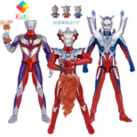 泰迦奥特曼玩具炽炎剑可动赛罗拼装超人偶迪迦手办变身器模型男孩真智力 豪华迪迦+终极+泰迦[送扭蛋]动漫