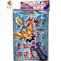 儿童贴纸咸蛋超人3D立体泡泡贴男孩奖励超人物英雄粘贴贴画真智力 奥特曼A款动漫