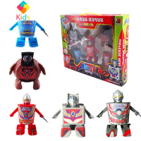 英雄超人奥特曼面方便面一键变形盒杯玩具赛罗怪兽杯面通变金刚真智力 杯面奥特5件套(颜色更新 礼盒动漫