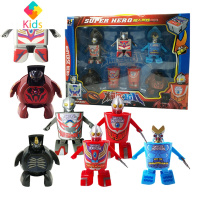 英雄超人奥特曼面方便面一键变形盒杯玩具赛罗怪兽杯面通变金刚真智力 杯面奥特7件货礼盒动漫