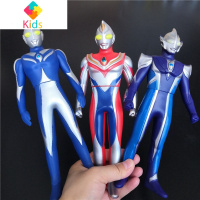 大号软胶奥特曼玩具戴拿超人帝拿 高斯 猎手骑士剑希卡利可动人偶真智力 全部3款大号人偶(约23厘米)动漫