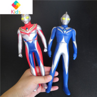 大号软胶奥特曼玩具戴拿超人帝拿 高斯 猎手骑士剑希卡利可动人偶真智力 大号戴拿+大号高斯动漫