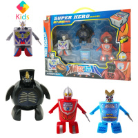 奥特面奥特蛋龙奥特曼方便面一键变形盒杯玩具赛罗怪兽杯面超人真智力 杯面奥特曼礼盒4件套（颜色更新动漫