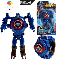 儿童小孩变形超人奥特曼电子手表男女孩卡通幼儿宝宝玩具投影手表真智力 投影版美国队长动漫