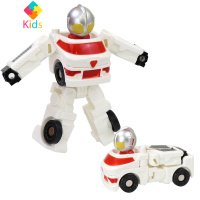 奥特曼力量变形小男孩奥特曼玩具Q版公仔钢铁飞龙超人变形车玩具真智力 白色奥特曼(变形车仔)动漫
