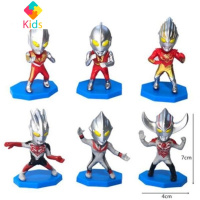 卡通儿童超人玩具烘焙小装饰奥特曼玩偶摆件创意生日蛋糕怪兽真智力 奥特曼6只装(塑料)5套-T35动漫