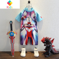儿童泳衣奥特曼衣服男孩夏装迪迦赛罗泽塔宇宙英雄男童泳装连体衣真智力 迪迦奥特曼 130cm动漫