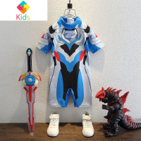 儿童泳衣奥特曼衣服男孩夏装迪迦赛罗泽塔宇宙英雄男童泳装连体衣真智力 泽塔奥特曼 130cm动漫