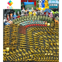 奥特曼积木吃鸡人仔98k武器拼装玩具绝地求生小人仔2020新品真智力 全民吃鸡大作战20人配吉普车送桶动漫