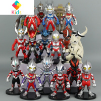 Q版超人杰克 布鲁奥特曼玩具罗索人偶艾雷王摆件关节可动手办模型真智力 袋装【大号 一二三代 Q版奥特曼公仔 全动漫