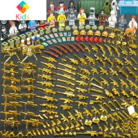 奥特曼积木吃鸡人仔98k武器拼装玩具绝地求生小人仔2020新品真智力 至尊吃鸡精英战队18人送桶 特价促销动漫