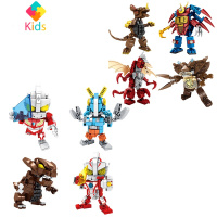 积木通用小颗粒拼插塑料中性儿童玩具奥特曼胜利飞燕2号载具真智力 奥特曼打怪兽8款套装 1656颗粒动漫