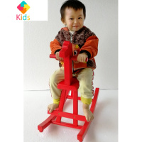 宝宝宴玩具实木制装饰木摇摇马2椅4周3岁儿童房摆件摄影道具可玩真智力 白色