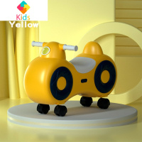 摇摇马女宝宝一周岁生日礼物小木马椅二合一婴儿儿童玩具车幼儿园真智力 奥迪小摩托黄(万向轮可转弯)