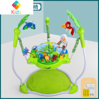婴儿跳跳椅 宝宝弹跳椅健身架器0-1岁玩具哄娃器3-18个月蹦跳椅真智力 升级新款绿色蹦跳椅+充电版+地毯